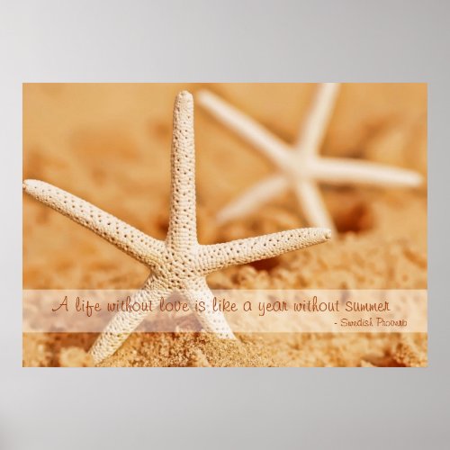 Starfish Love Proverb Poster