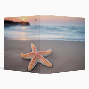 Starfish Lying on a Beach 3 Ring Binder