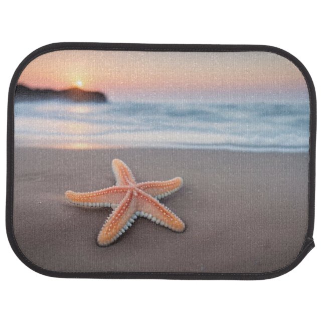 Starfish Lying on a Beach Car Floor Mat (Rear)