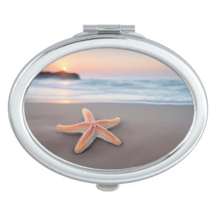 Starfish Lying on a Beach Compact Mirror