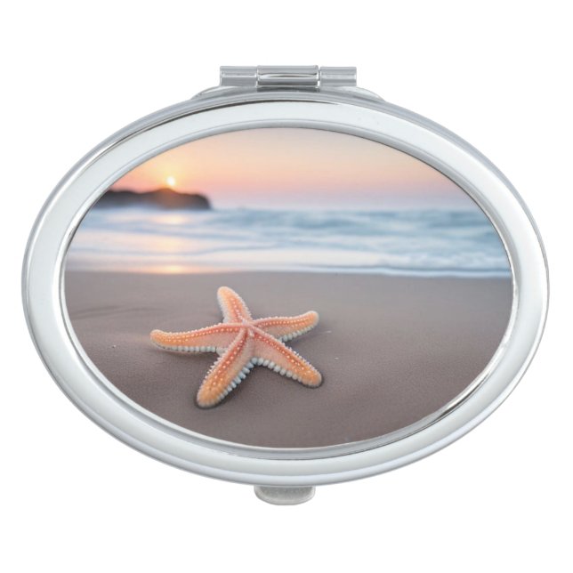 Starfish Lying on a Beach Compact Mirror (Front)