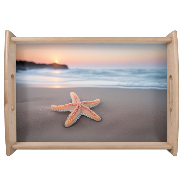 Starfish Lying on a Beach Serving Tray (Front)
