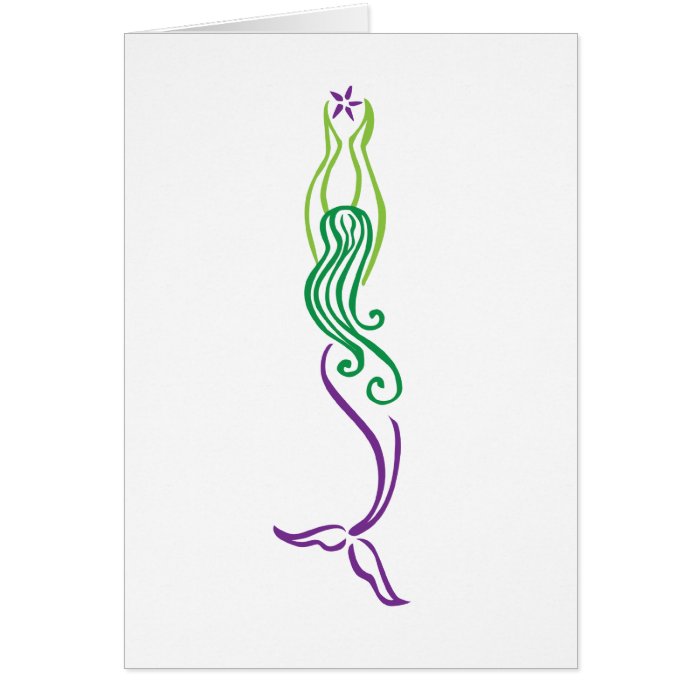 Starfish Mermaid Greeting Cards