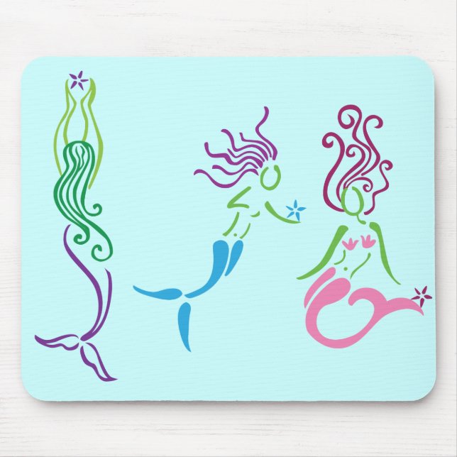 Starfish Mermaid Mouse Pad (Front)