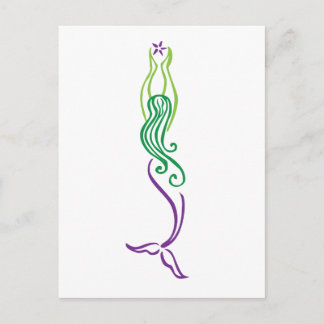 Starfish Mermaid Postcard