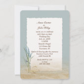 Starfish Message In A Bottle Wedding Invitation (Back)