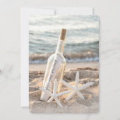 Starfish Message In A Bottle Wedding Invitation (Front)