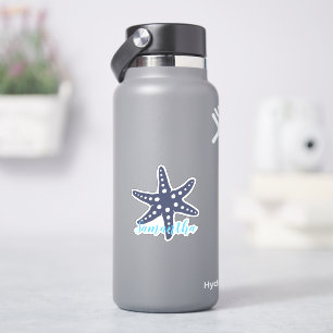 StarFish Midnight Blue Name Sticker