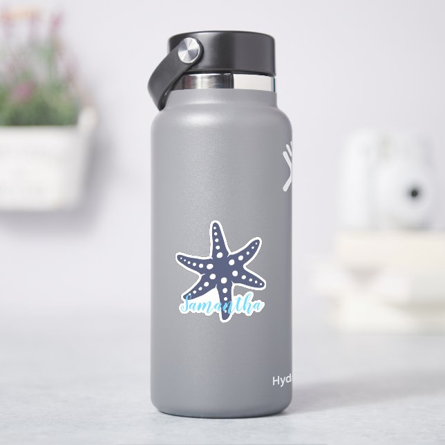 StarFish Midnight Blue Name Sticker (HydroFlask)