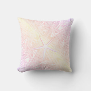 Starfish Multicolor Pink White Gift Decor Girly Outdoor Pillow