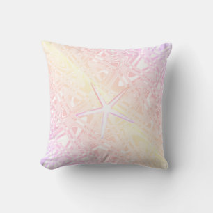 Starfish Multicolor Pink White Gift Decor Girly Throw Pillow