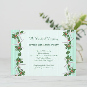Starfish n Holly Borders Office Christmas Party Invitation