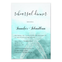 Starfish nautical rehearsal dinner invitations