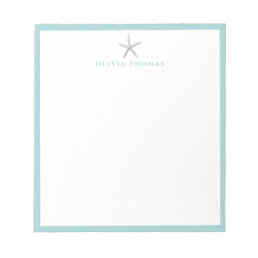 Starfish nautical simple personalized Stationery Notepad