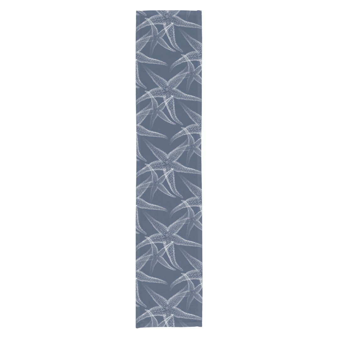 Starfish Navy Blue Beach Table Runner Zazzle