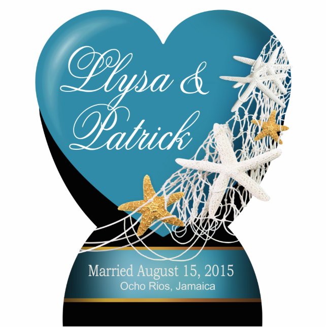 Starfish Netting Wedding CONTACT ME 2 PERSONALIZE Statuette (Front)