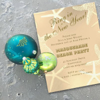 Starfish New Year's Eve Beach Party Invitation
