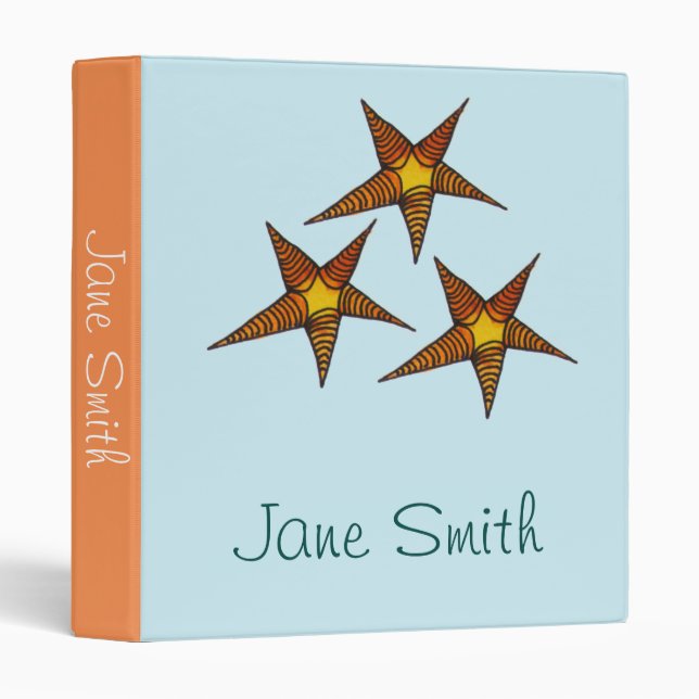 Starfish ocean art student folder (Front/Spine)