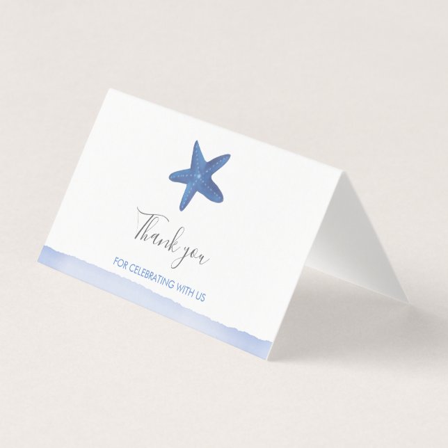 Starfish | Ocean Baby Shower Thank You (Front)