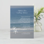 Starfish Ocean Custom Wedding Invitations (Standing Front)