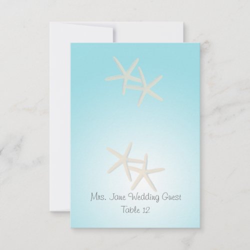 Starfish Ocean Dream Wedding Seating Place Card