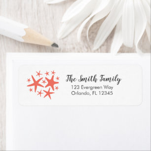 Starfish Ocean Painting Art Address Label