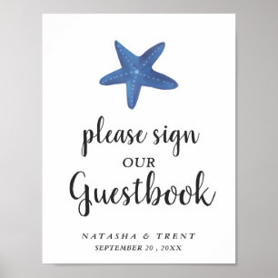 Starfish Ocean Wedding Guestbook Sign