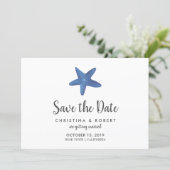 Starfish | Ocean Wedding Save The Date Invitation (Standing Front)