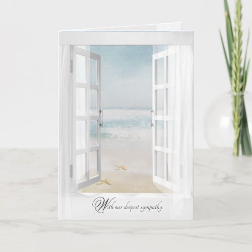 starfish ocean window sympathy card