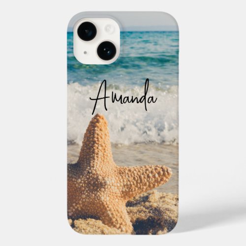 Starfish on a Sandy Beach Photograph Case_Mate iPhone 14 Case