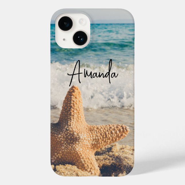 Starfish on a Sandy Beach Photograph Case-Mate iPhone Case (Back)