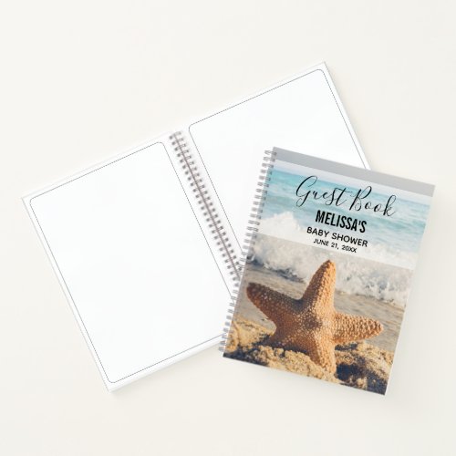 Starfish on a Sandy Beach Photograph Guest Book