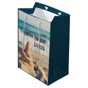 Starfish on a Sandy Beach Photograph Medium Gift Bag