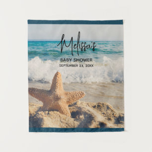 Starfish on a Sandy Beach Photograph Tapestry