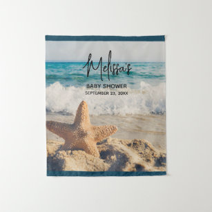 Starfish on a Sandy Beach Photograph Tapestry