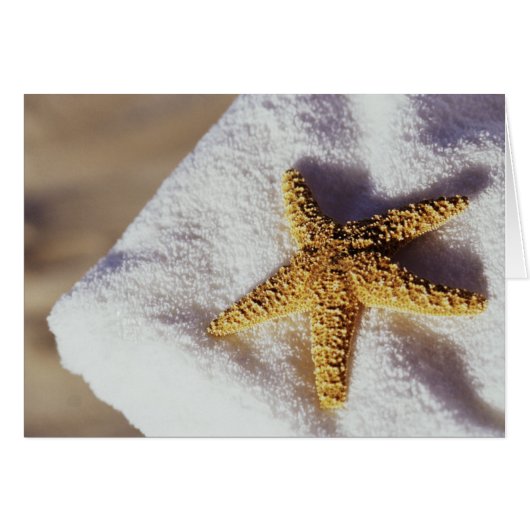Starfish On A Towel Cards (Front Horizontal)