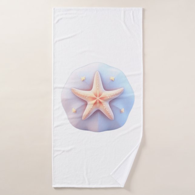 Starfish on a Unique-Shaped Stone Bath Towel (Bath Towel)