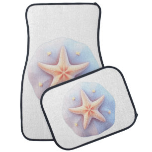 Starfish on a Unique-Shaped Stone Car Floor Mat