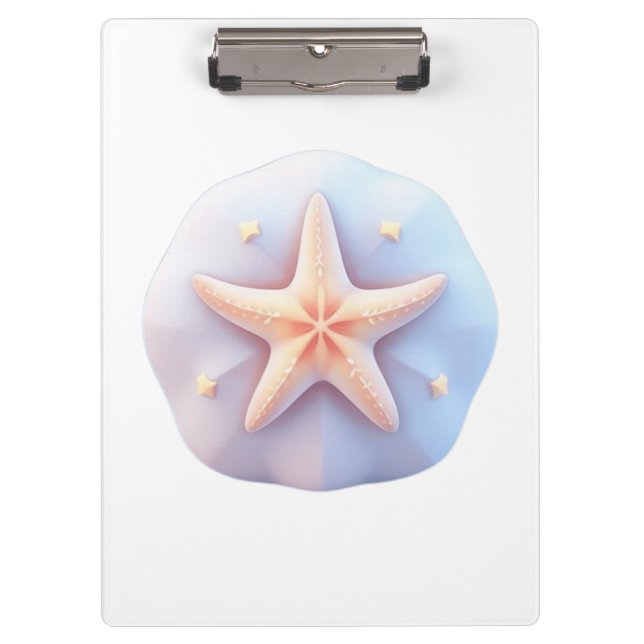 Starfish on a Unique-Shaped Stone Clipboard (Front)