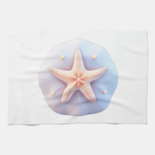 Starfish on a Unique-Shaped Stone Kitchen Towel