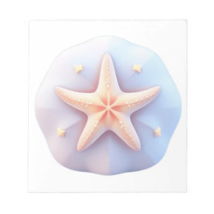 Starfish on a Unique-Shaped Stone Notepad