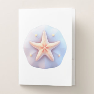 Starfish on a Unique-Shaped Stone Pocket Folder