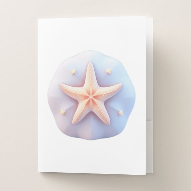 Starfish on a Unique-Shaped Stone Pocket Folder (Front)