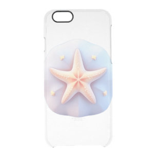 Starfish on a Unique-Shaped Stone Clear iPhone 6/6S Case