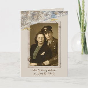 Starfish On Beach Anniversary Photo Frame Card