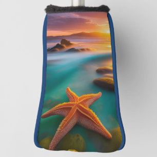 Starfish on beach at Dawn  Golf Head Cover