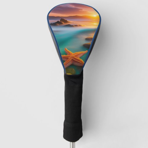 Starfish on beach at Dawn Golf Head Cover