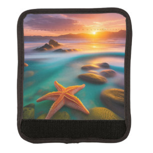 Starfish on beach at Dawn   Luggage Handle Wrap