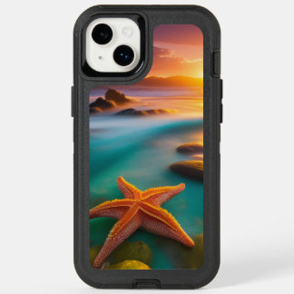 Starfish on beach at Dawn OtterBox iPhone 14 Plus Case