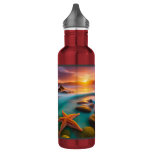 Starfish on beach at Dawn   Thermal Tumbler Stainless Steel Water Bottle